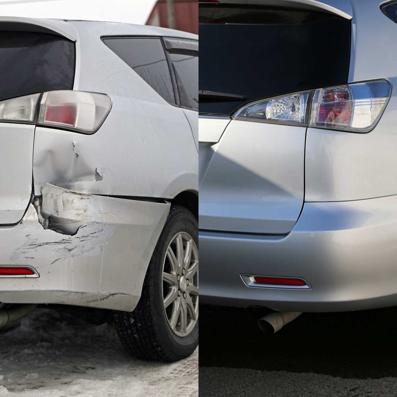 車体のへこみ修理ビフォアアフター